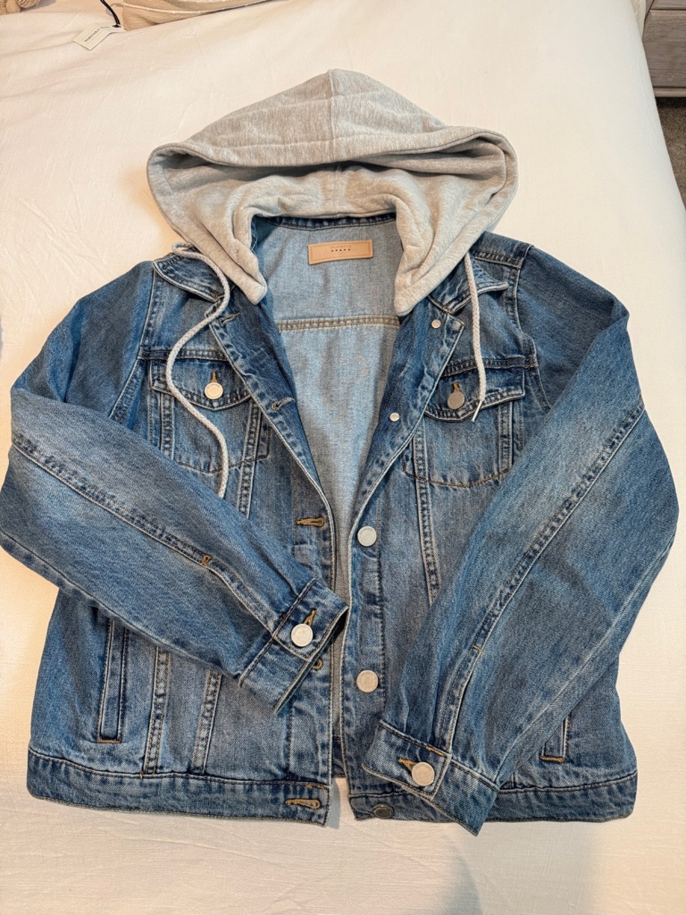 BLANKNYC Denim Jacket with Gray Hoodie Insert